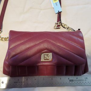 Antonio Melani V-Quilt Flap Top Cross Body small